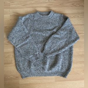 Size 48 United Colors Of Benetton Shetland Wool Sweater Gray Multicolor Italy